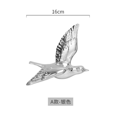 DecorBites™ Golden Bird Wall Hanging Modern Decor Pigeon Accessory