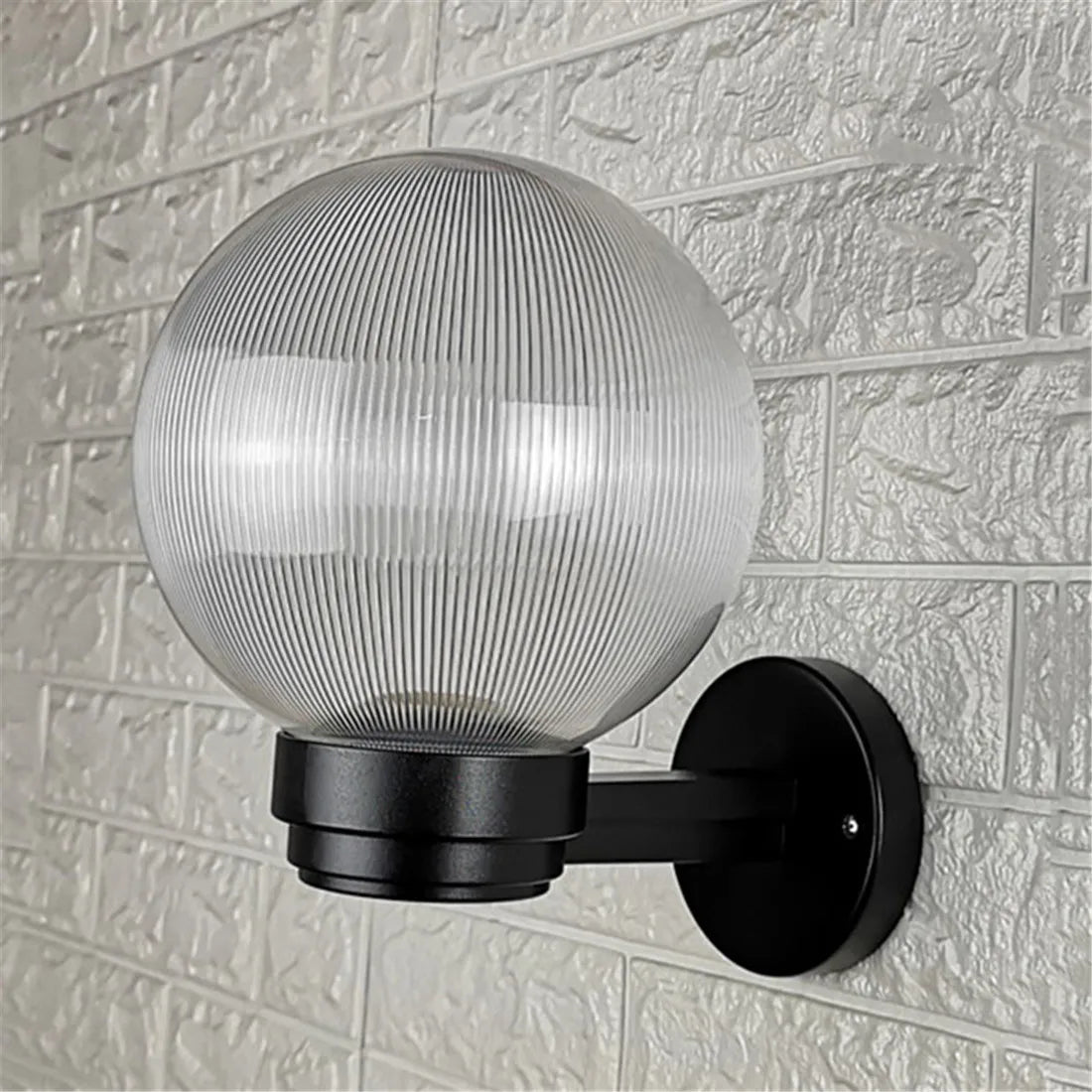 Silver Globe Wall Lantern