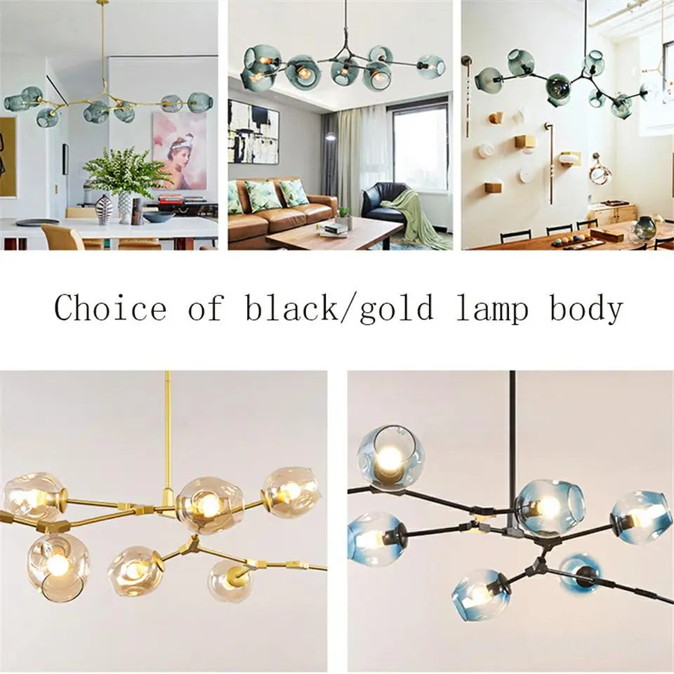 Modern Glass Sphere Chandelier