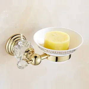 Gold Crystal Bath Set