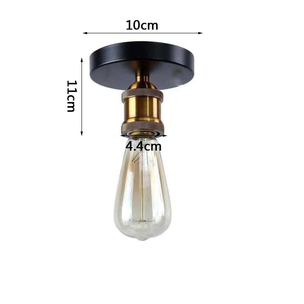 DecorBites™ Iron Cage Ceiling Light Modern Nordic Retro Black Loft E27 Home Lighting