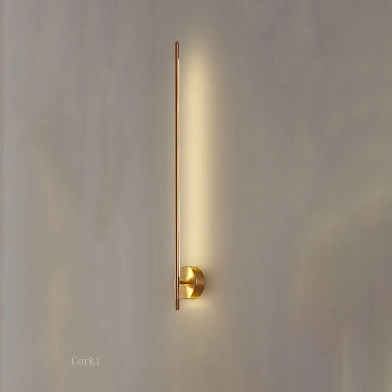 Gold Geometric Wall Lamp L100cm Sophisticated