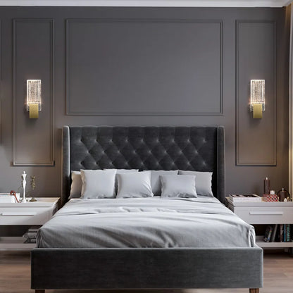 DecorBites™ Crystal Wall Light: Modern Minimalist American Art Bedside Study Designer Wall Lamp