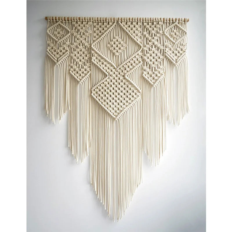 Decorbites™ Großes handgewebtes Makramee-Wandteppich mit Quasten