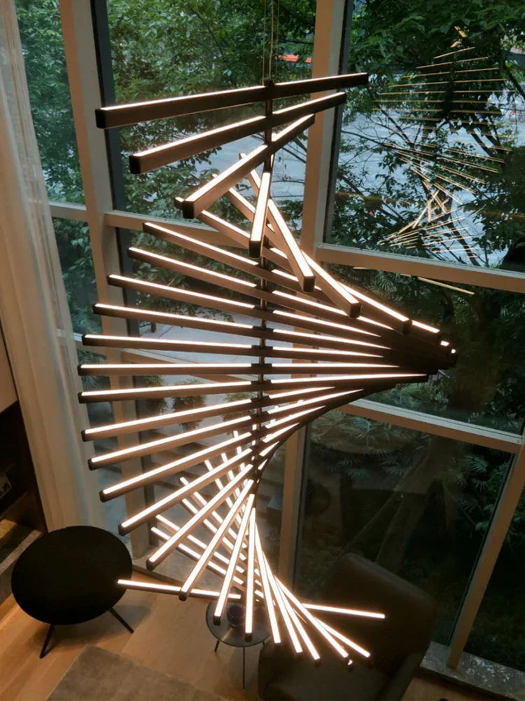 Decorbites™ Lineare Fischgrät-Leuchter: Nordisch Minimalistisches Beleuchtung für Esszimmer, Büro und Wohnzimmer