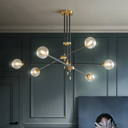 Decorbites™ Geometrische Glas-Kugelleuchter: Postmoderne LED-Hängeleuchten für stilvolle Dekoration