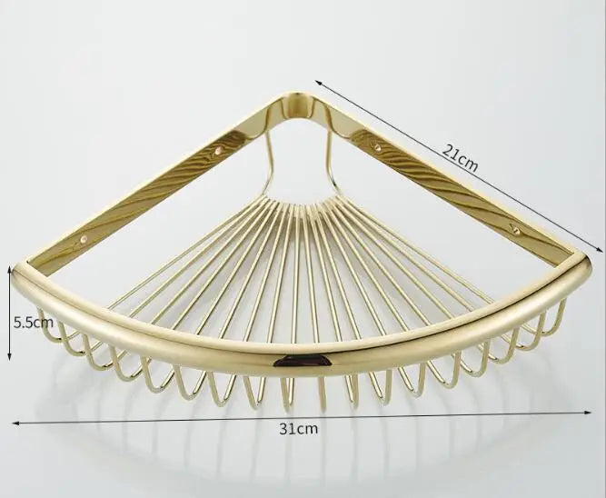 Gold Black Corner Shelf