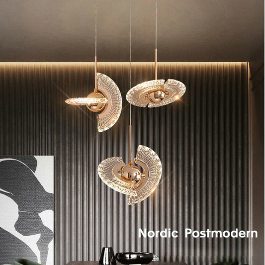 Decorbites™ Gold LED Pendelleuchte – Elegante verstellbare Kronleuchter für die Innenraum-Home-Dekoration