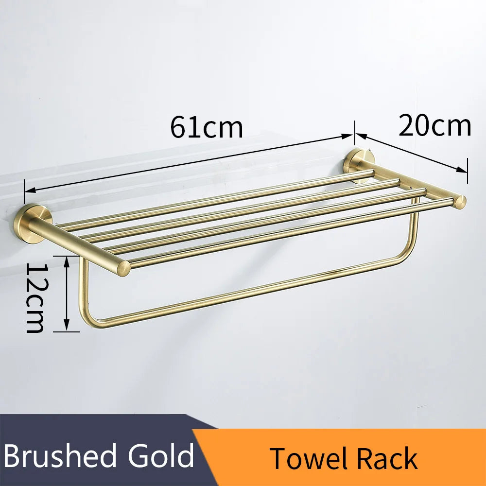 Decorbites™ Golden Swan Badezimmer-Hardware-Set: Handtuchhalter, Toilettenpapierhalter, Taschentuchhalter