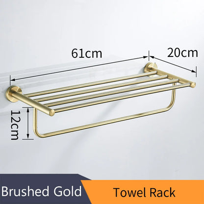 Decorbites™ Golden Swan Badezimmer-Hardware-Set: Handtuchhalter, Toilettenpapierhalter, Taschentuchhalter