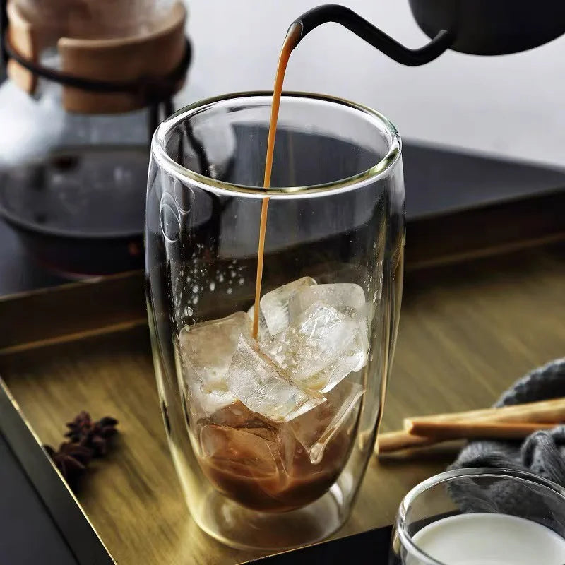 DecorBites™ Double Wall Glass Cup - Versatile Drinkware for Parties