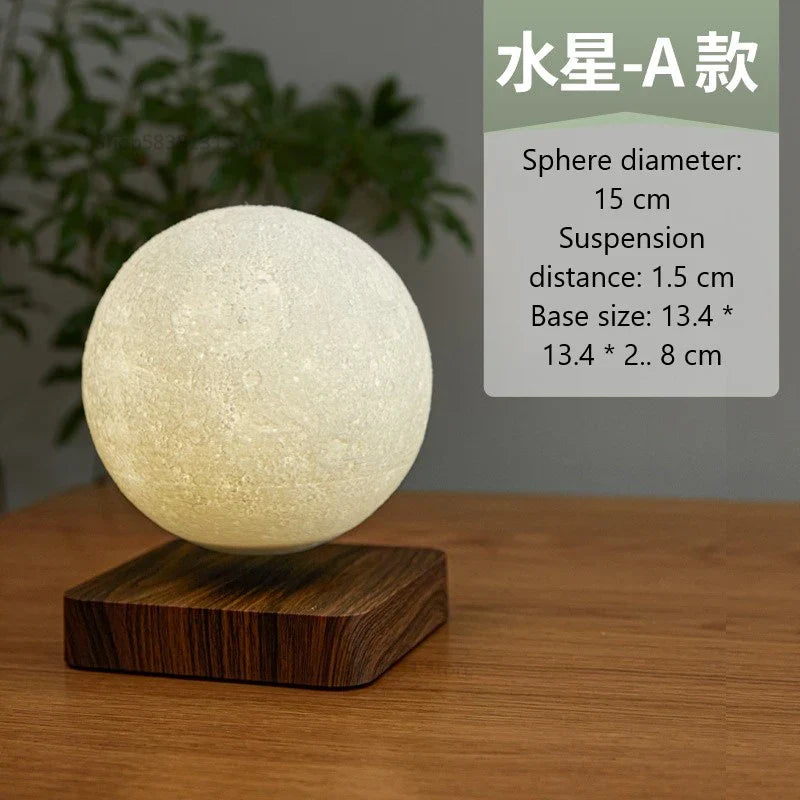DecorBites™ Levitating Moon Lamp: LED Touch Night Light for Bedroom Decor & Gift