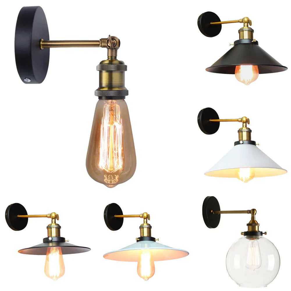 Decorbites™ Industrielles Loft-Wandleuchte, Retro-Wandlicht für die Einrichtung zu Hause, E27-Glühbirnenbeleuchtung