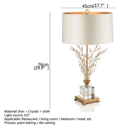 DecorBites™ Crystal Branch LED Desk Lamp for Home Bedroom