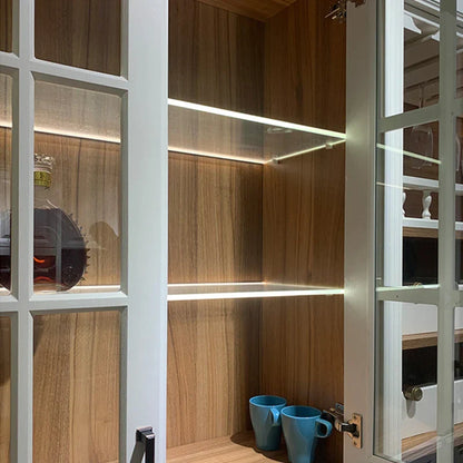 Decorbites™ LED-Schranksleifenleuchte für 8 mm Glasplatten Bücherregal Streifenlicht