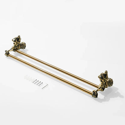 Decorbites™ Doppeltuchstangen: Gold/Silber Badezimmertuchhalter, Wandmontiert Messing