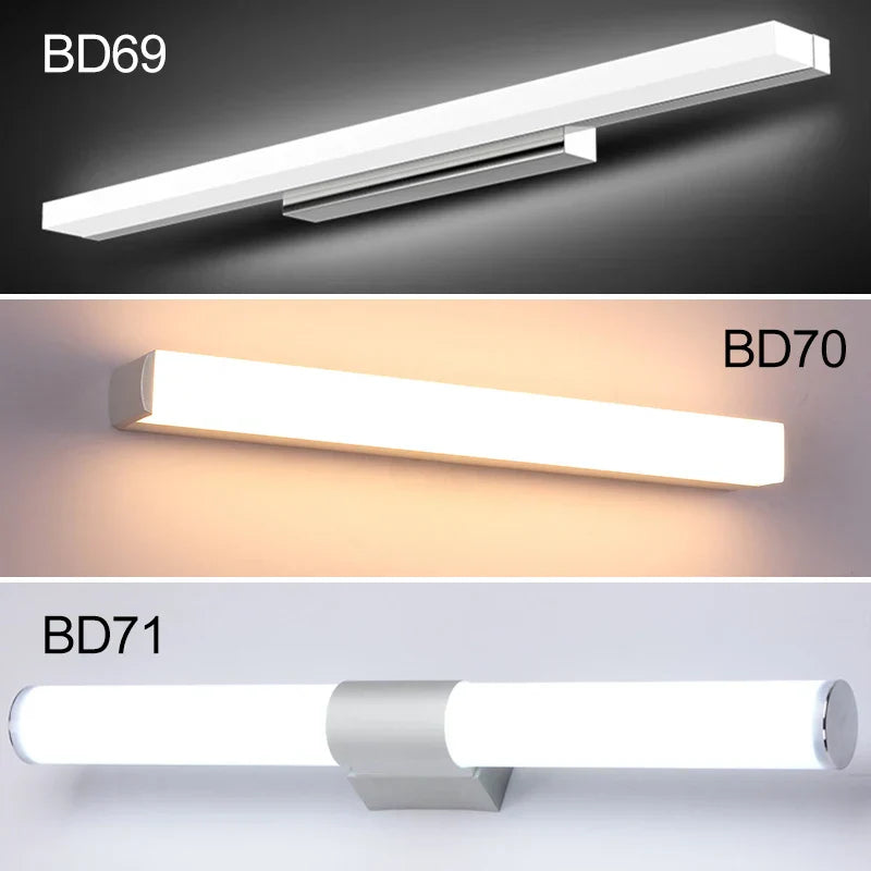 Decorbites™ LED-Acrylic-Wandleuchte für Badezimmer & Schlafzimmer, modernes Minimaldesign, antiebdunstende Sconces