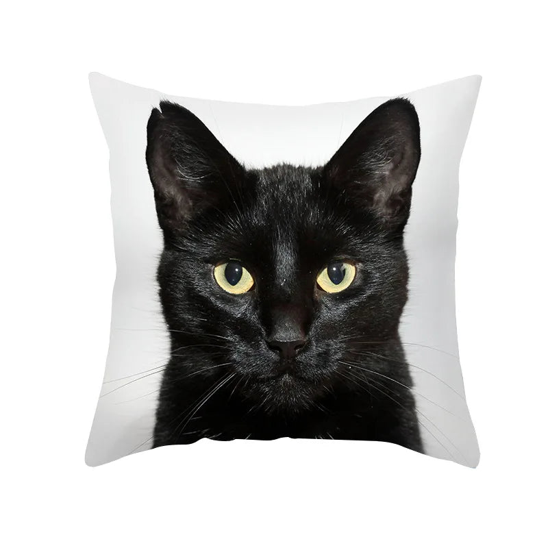 Decorbites™ Schwarze Katze Kissenbezüge - Süße Katzenliebhaber Kissenhülle