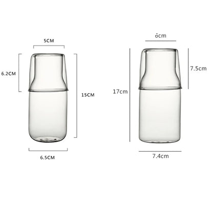Decorbites™ Glas-Getränkegeschirr-Set - Starkes Borosilikatglas - Kaltgetränk-Becher, Tumbler, Saft- und Milchtopf