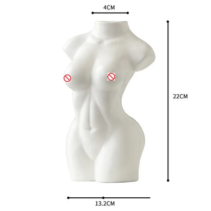 Decorbites™ Abstrakte Nackte Frau Keramikvase Schwarz Weiß Wohnraumdekoration Ornament