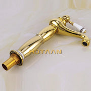 Gold Single Handle Faucet With Ceramic Taps