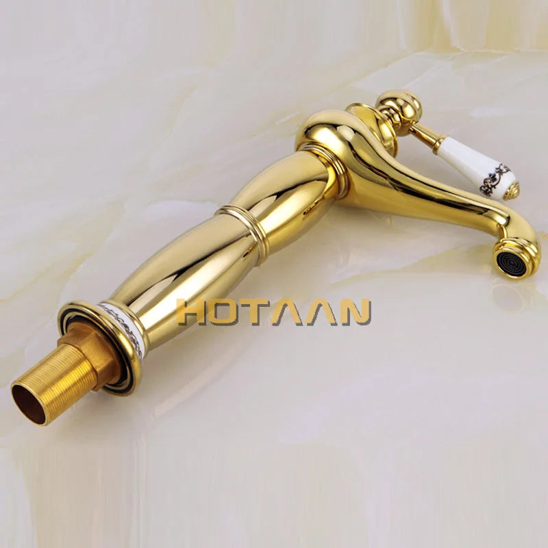 Decorbites™ Goldfinish-Waschtischarmatur mit Einhebel und Keramikventilen