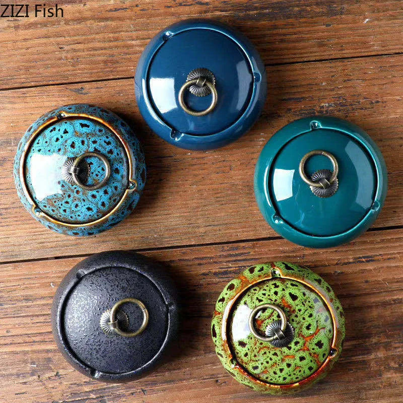 Porcelain Round Ashtray Decor