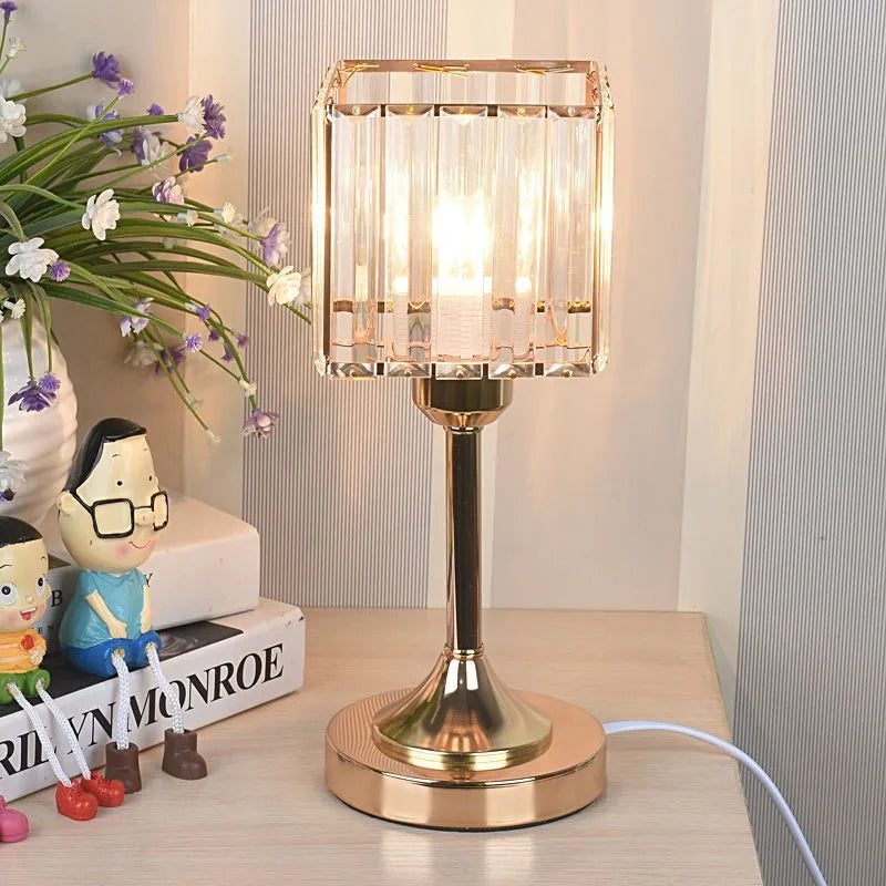 DecorBites™ Crystal Desk Lamp USB Charging Night Light for Living Room Bedroom Decor