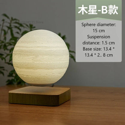 DecorBites™ Levitating Moon Lamp: LED Touch Night Light for Bedroom Decor & Gift