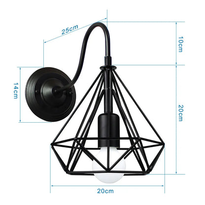 Decorbites™ Eisenkäfig-Wandlampe Vintage LED-Licht für Innenbeleuchtung