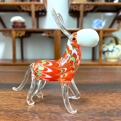 Decorbites™ Handgeblasene Glas-Esel-Figur: Moderne Miniatur-Papiergewicht & Heimdekoration-Zubehör