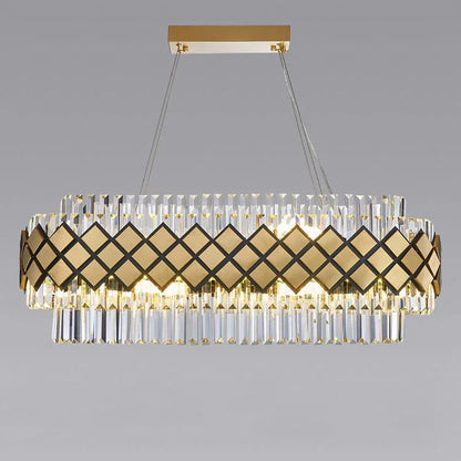 Decorbites™ Gold LED Kristallklarer Art-Deco-Kronleuchter für die Eingangshalle
