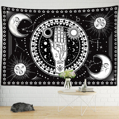 Decorbites™ Schwarze Katze Psychedelisches Wandbehang für die Raumdekoration
