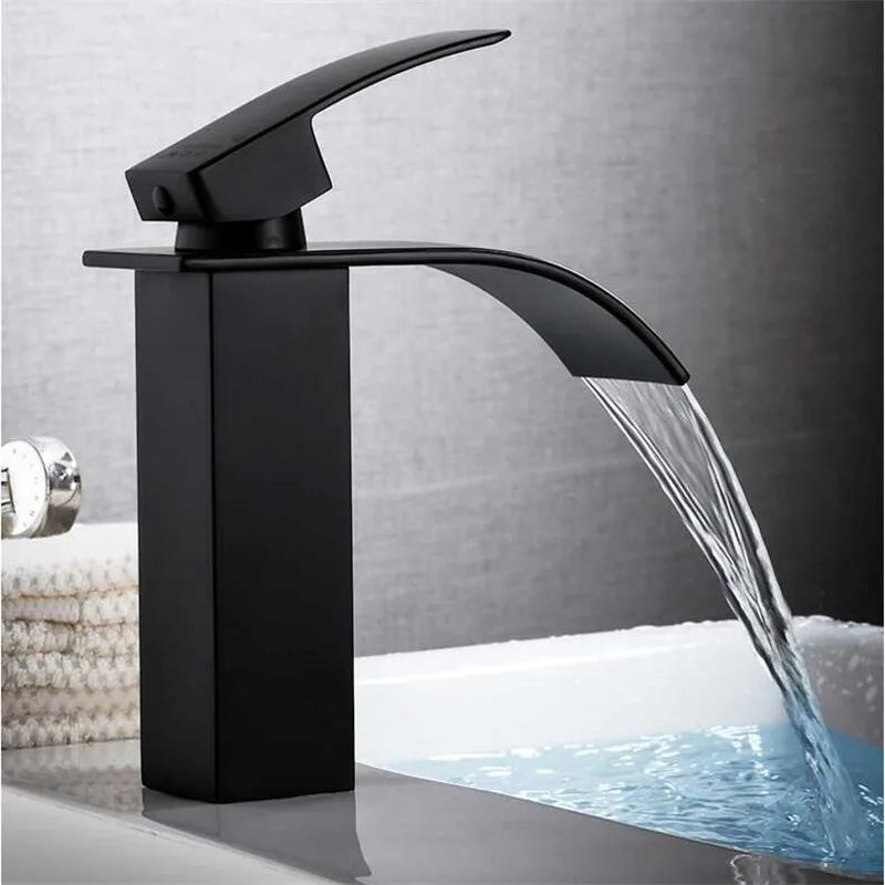 Gold Black Waterfall Faucet