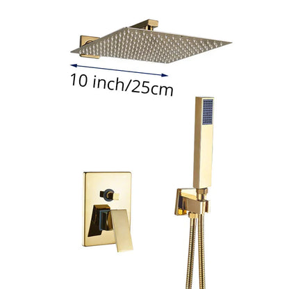 Decorbites™ Goldener Regendusche Armatur-Set mit einhebeliger Messing-Badmischer