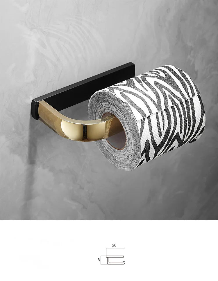 Gold Black Bathroom Hardware