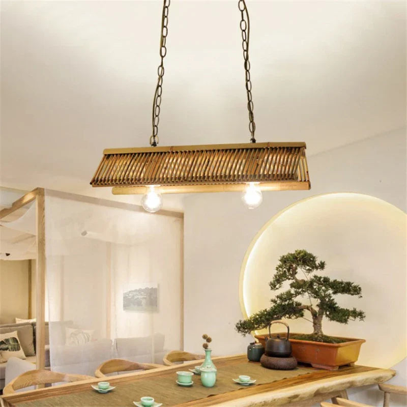 Decorbites™ Bambus-Hängeleuchter: Chinesisches Klassik-Design für Küchen-, Café-, Bar-, Gasthaus- und Restaurantbeleuchtung