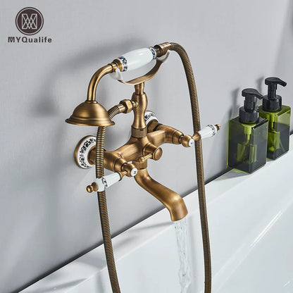 Decorbites™ Zweihandgriff Luxus-Badewannenarmatur mit Handbrause-Mischer