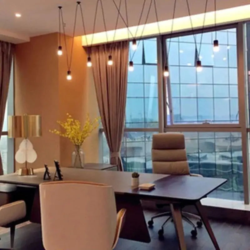 Decorbites™ Geometrische Schwarze Lineare Pendelleuchte für Schlafzimmer, Wohnzimmer, Bar, Hotel
