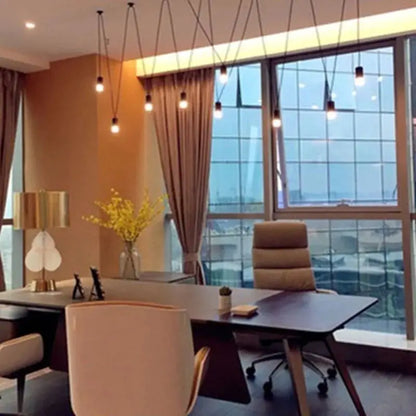 Decorbites™ Geometrische Schwarze Lineare Pendelleuchte für Schlafzimmer, Wohnzimmer, Bar, Hotel