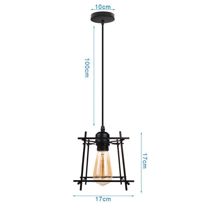 Decorbites™ Industrielles Nordisches Käfig-Pendant-Licht, Schwarzes Eisen Retro-Loft-Hängeleuchte