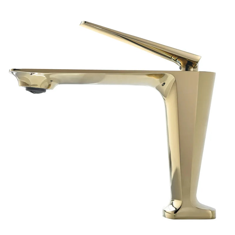 Decorbites™ Gebürsteter Gold Waschbeckenarmatur - Heiß/Kalt Spülbeckenhahn - Deckenmontierter Mischbatterie
