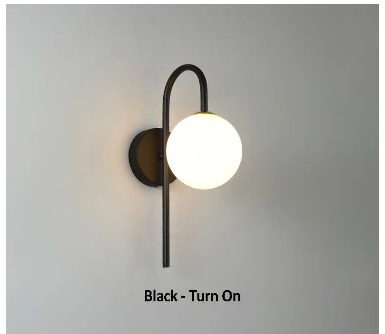 Decorbites™ Glas-Kugeln-LED-Wandleuchte für elegante Beleuchtung im Wohnzimmer, Schlafzimmer, Hotel und Treppenhaus