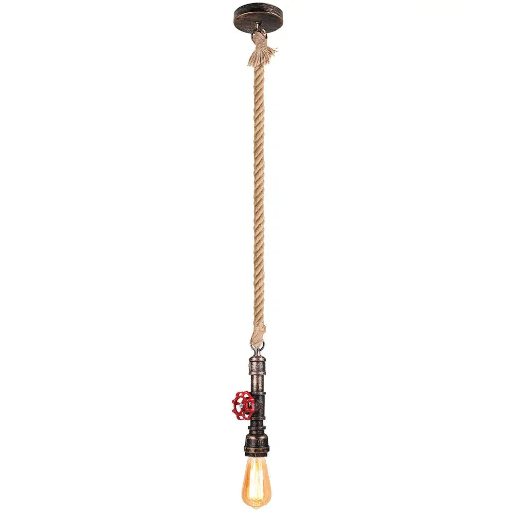 Copper Water Pipe Pendant Light