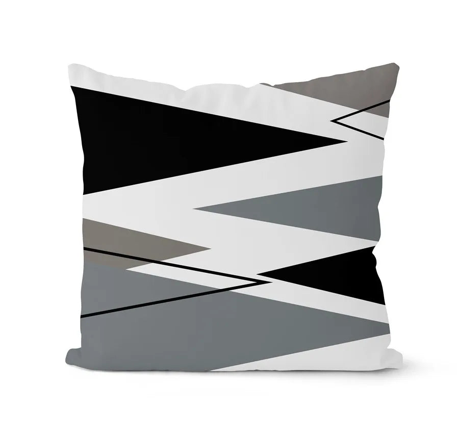 DecorBites™ Geometric Black & White Pillowcase Set – Home Sofa Decoration Cushion