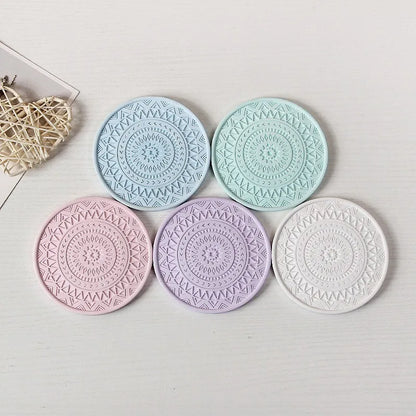 Decorbites™ Diatomeen-Runde Untersetzer: Saugfähig, Farbenfroh, Modische Trinkmatten