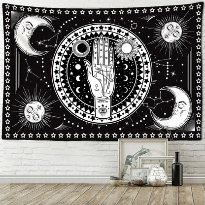 Decorbites™ Schwarze Katze Psychedelisches Wandbehang für die Raumdekoration