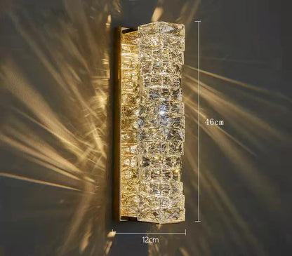 DecorBites™ Crystal Glass Wall Sconce Lamp for Modern Light Luxury Home Decor