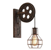 Decorbites™ Industrielle Flaschenzug-Wandleuchte Verstellbare Wandlampe Loft Café Bar