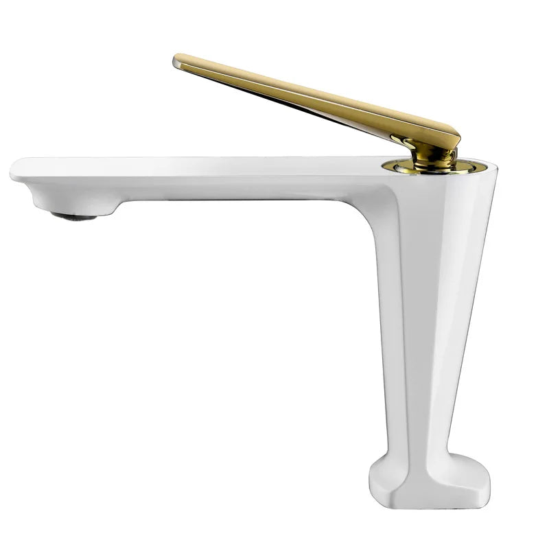 Decorbites™ Gebürsteter Gold Waschbeckenarmatur - Heiß/Kalt Spülbeckenhahn - Deckenmontierter Mischbatterie